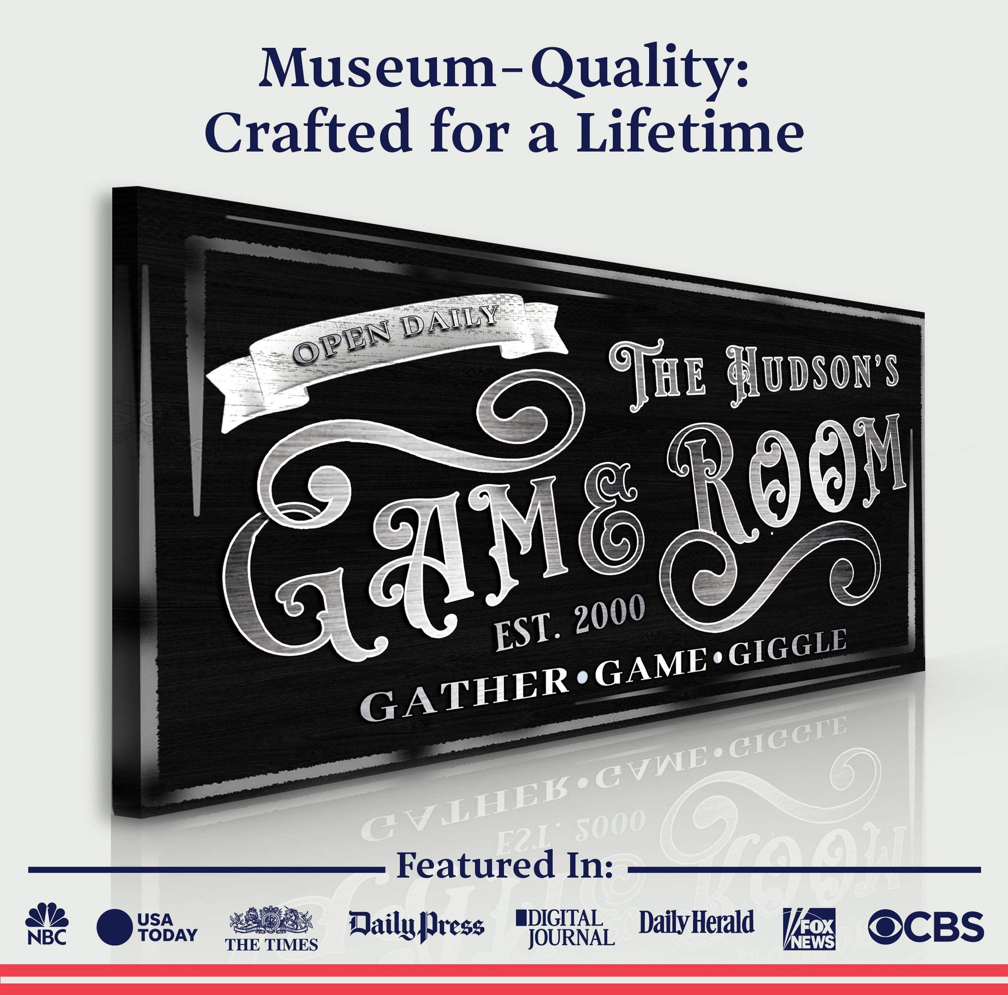Personalized Game Room Sign II - Tailored Canvases - Flyclothing LLC