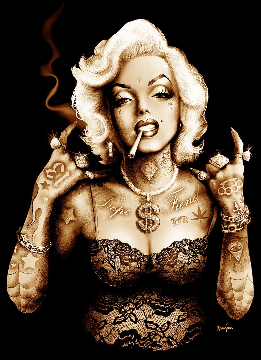 Black Market Art Company Gangsta Marilyn Print