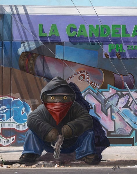 Black Market Art Company Gangsta Teddy II Print