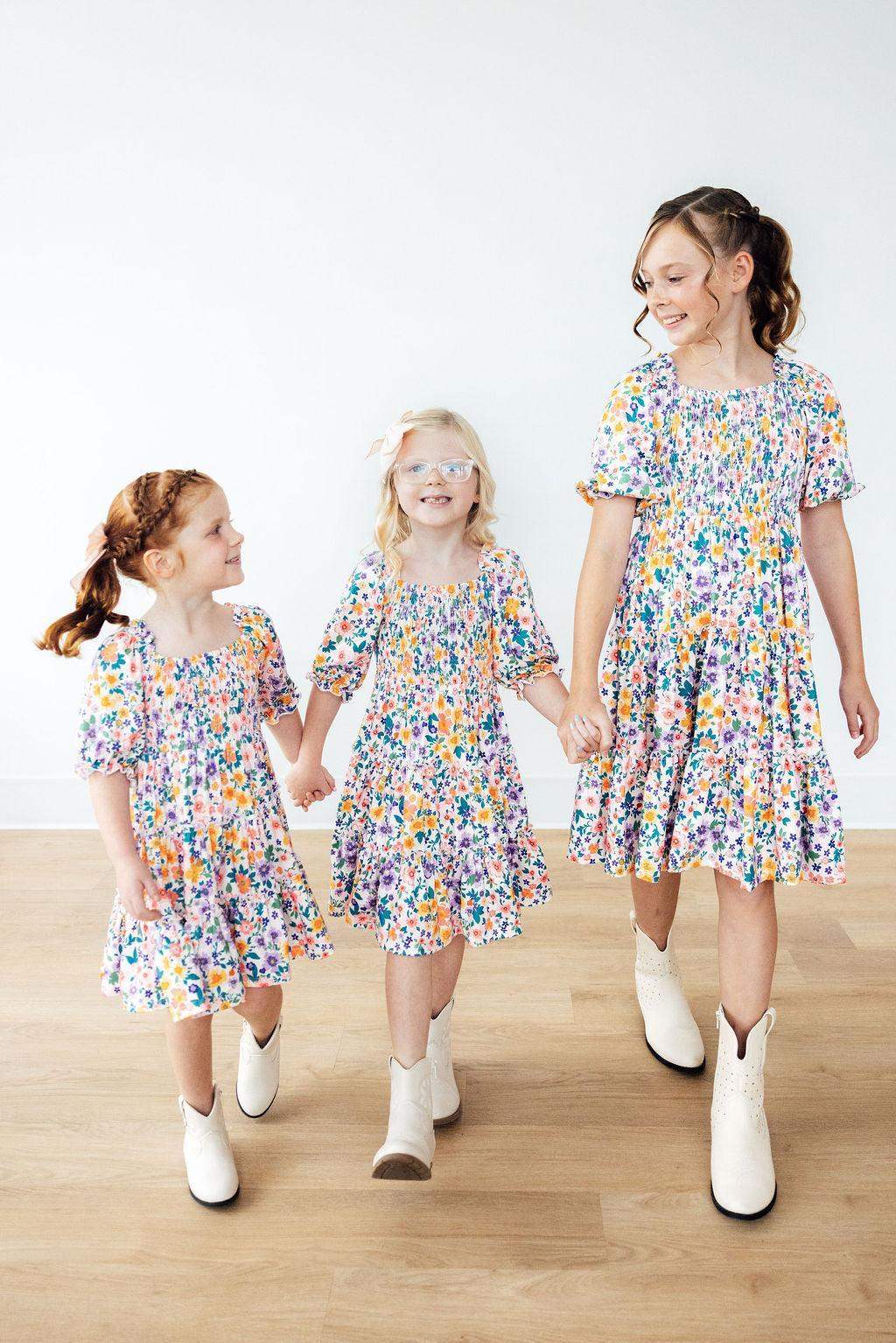 Garden Groove Smocked Ruffle Dress - Mila & Rose ® - Flyclothing LLC