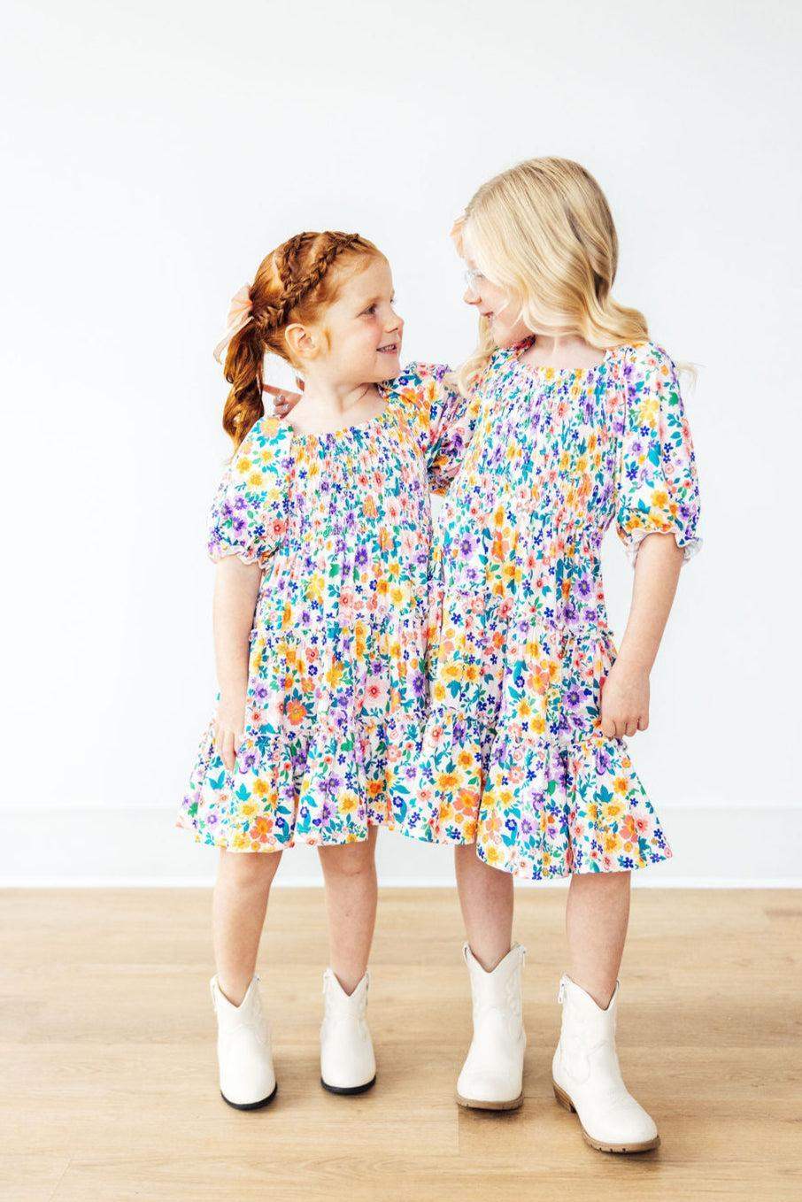 Garden Groove Smocked Ruffle Dress - Mila & Rose ® - Flyclothing LLC