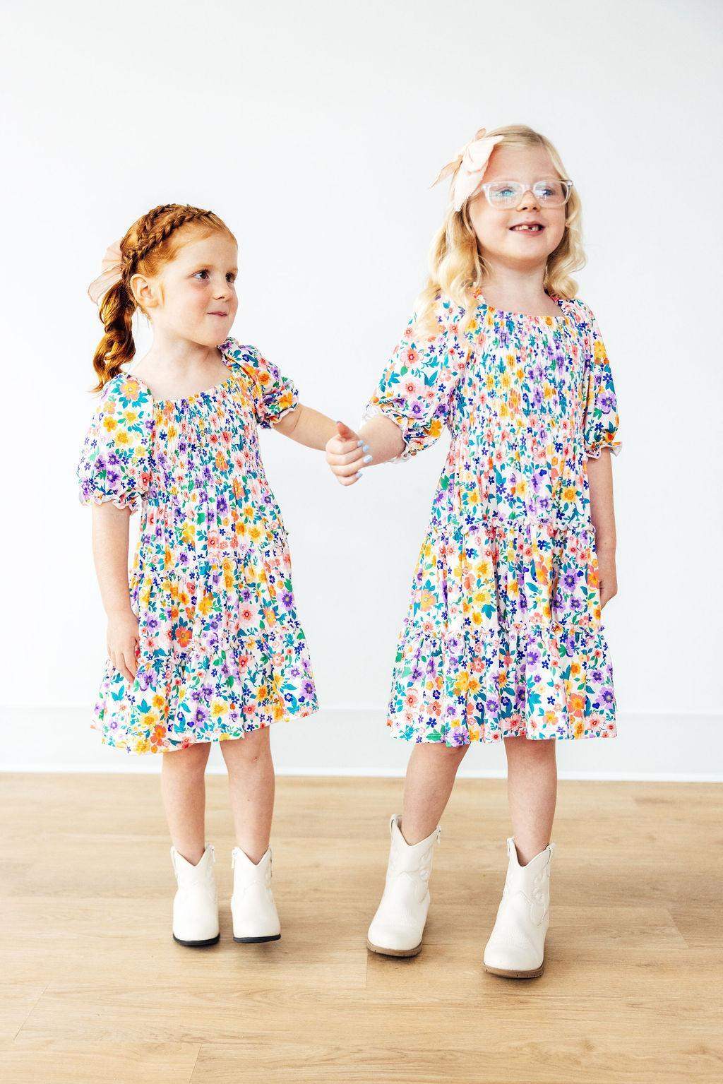 Garden Groove Smocked Ruffle Dress - Mila & Rose ® - Flyclothing LLC