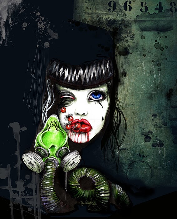 Black Market Art Company Gas Mask Print