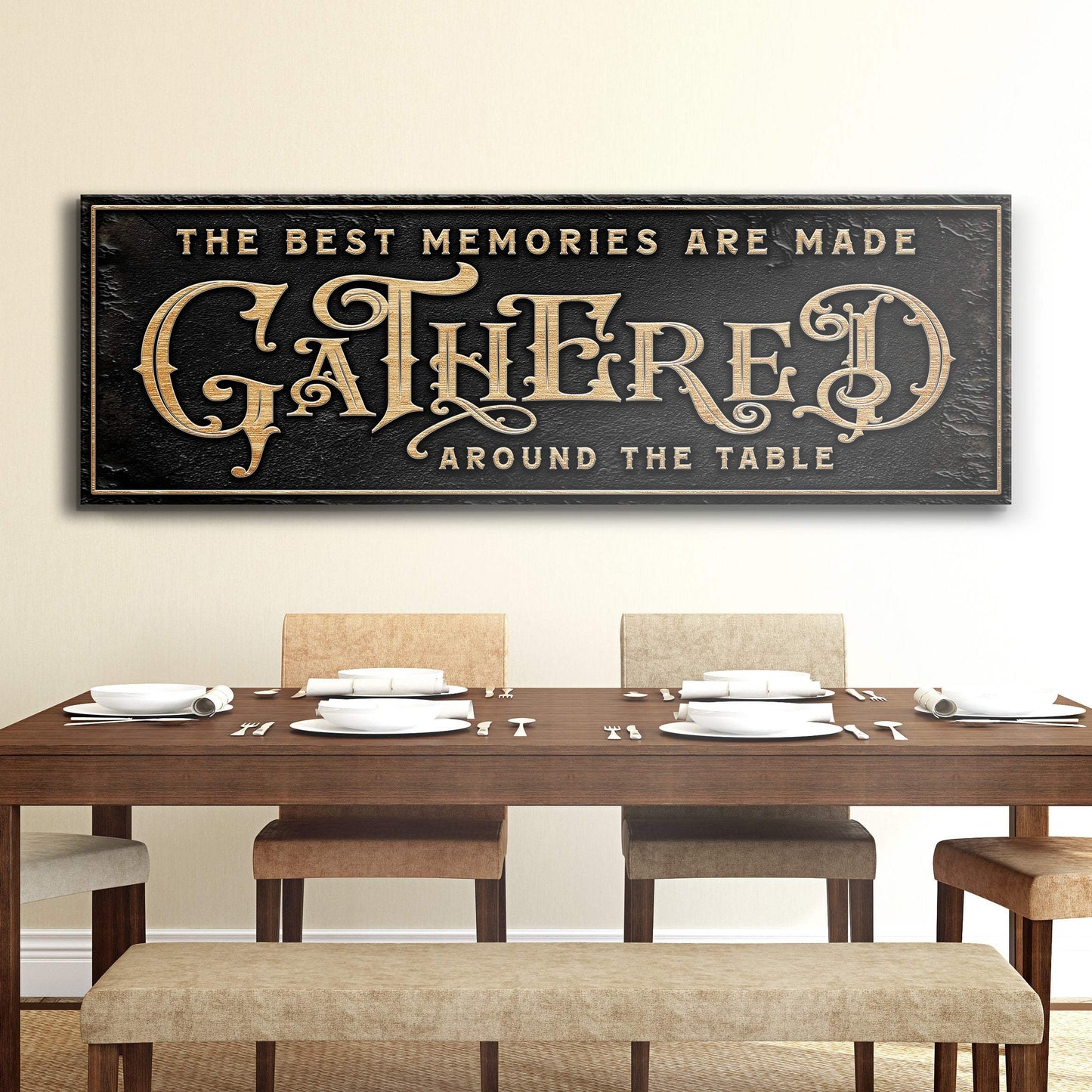 Gathered Around Table Sign - Tailored Canvases - Flyclothing LLC