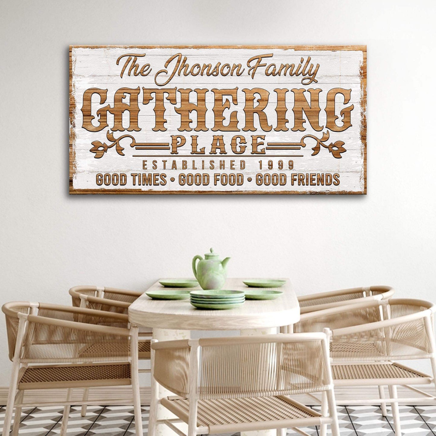 Gathering Place Personalized Sign II - Tailored Canvases - Flyclothing LLC