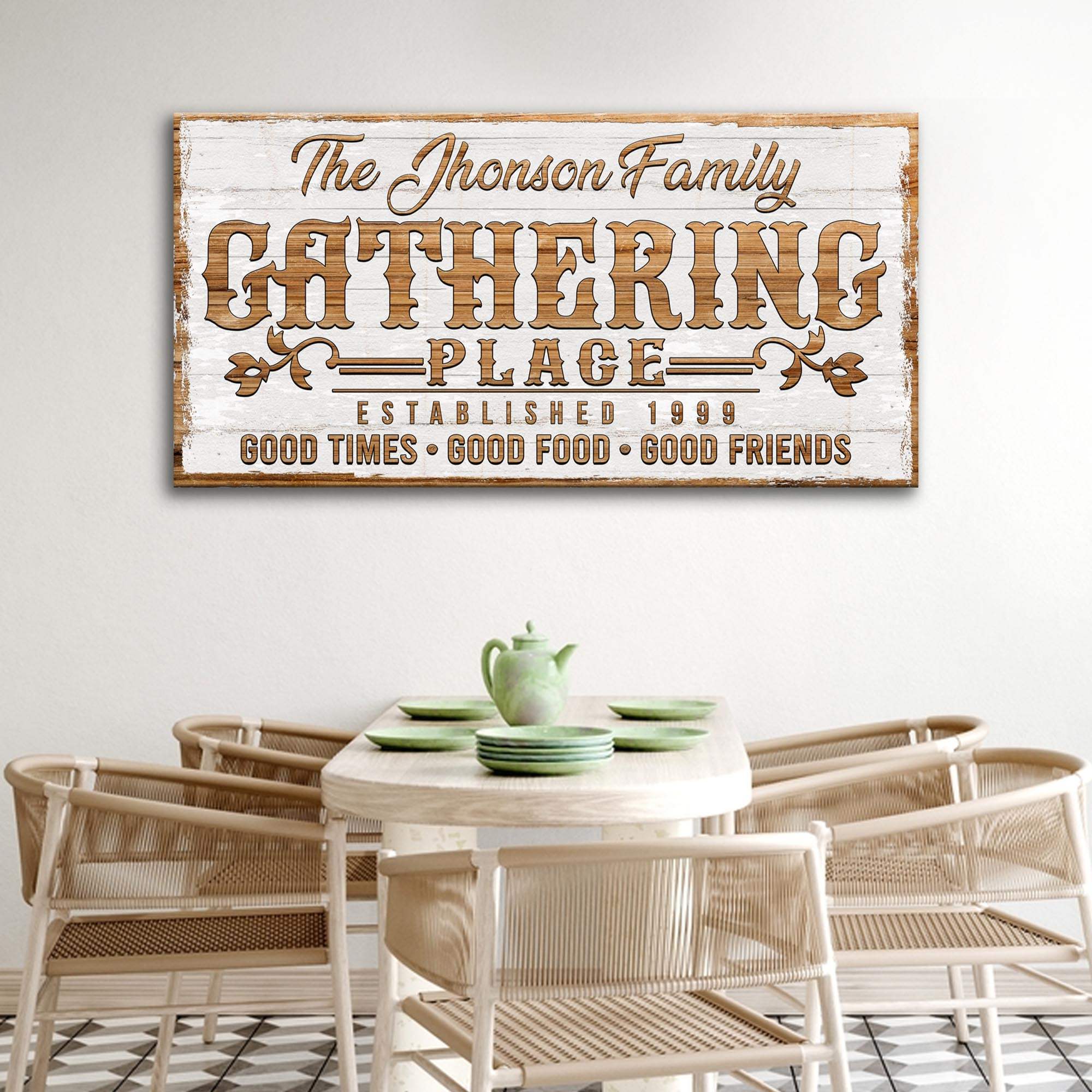 Gathering Place Personalized Sign II - Tailored Canvases - Flyclothing LLC