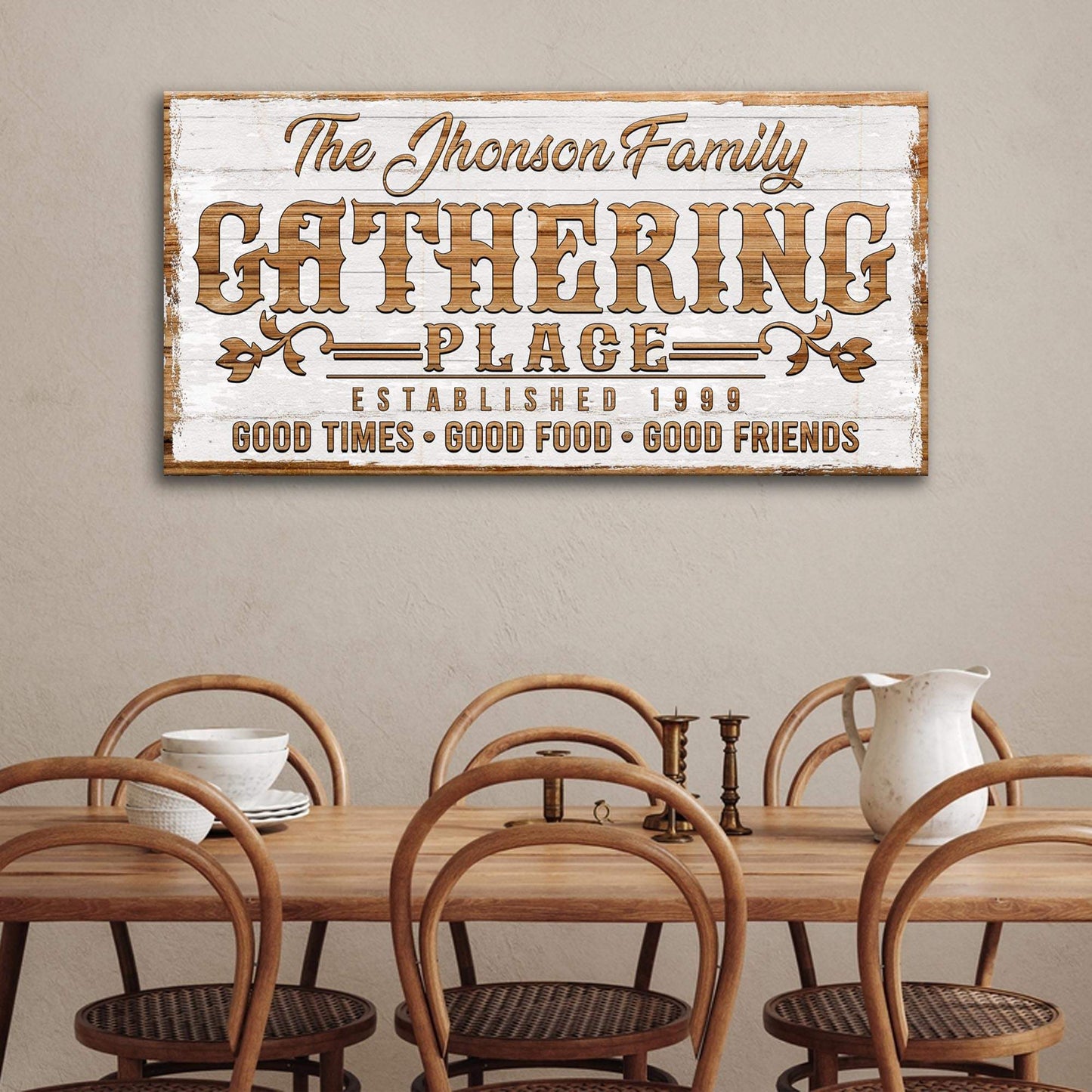 Gathering Place Personalized Sign II - Tailored Canvases - Flyclothing LLC