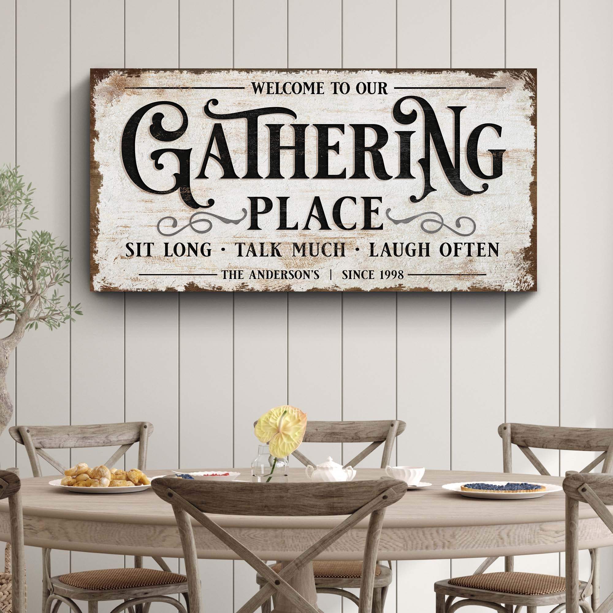 Gathering Place Personalized Sign - Tailored Canvases - Flyclothing LLC