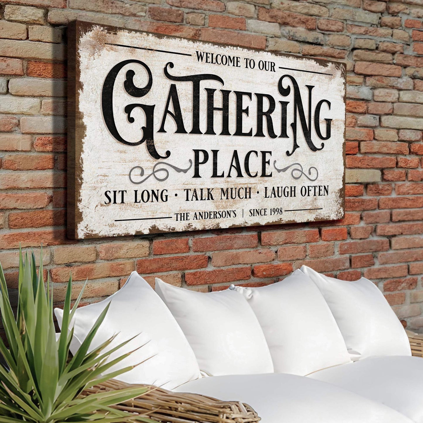 Gathering Place Personalized Sign - Tailored Canvases - Flyclothing LLC