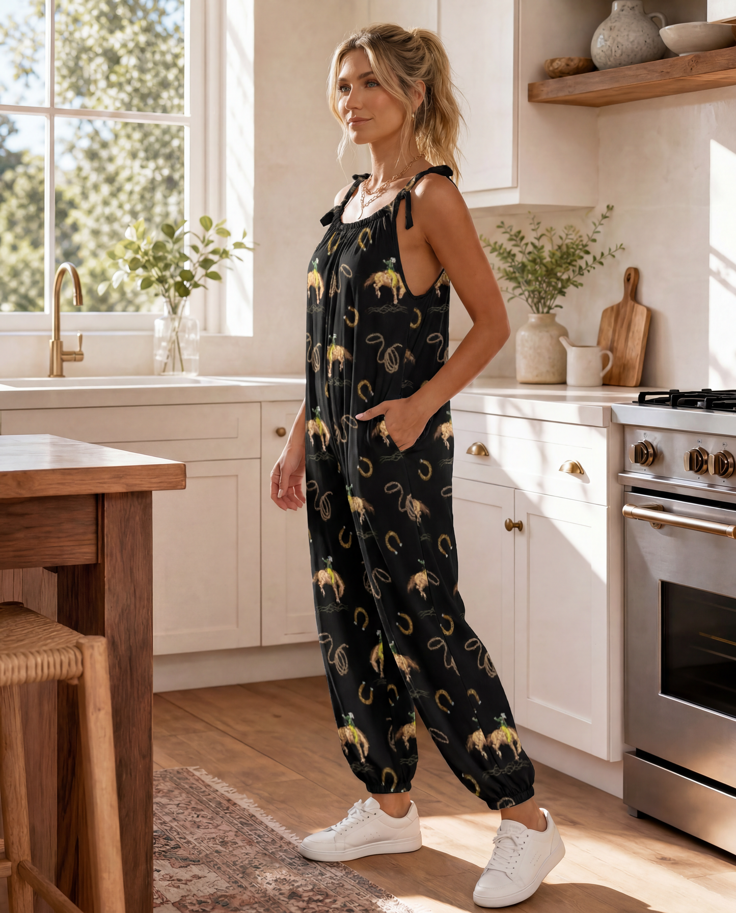 Baha Ranch Rodeo Cowboy Overalls Jumpsuit