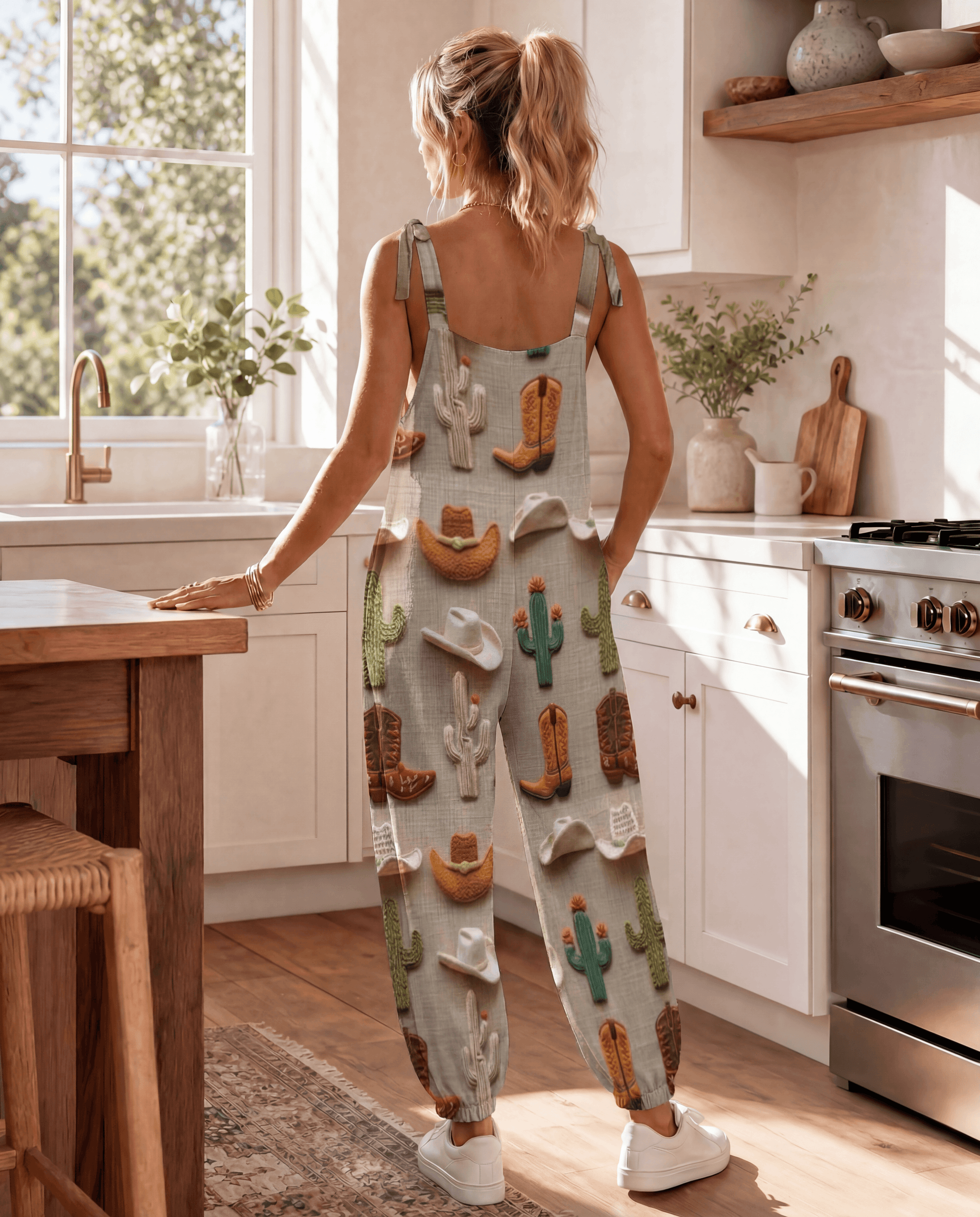 Baha Ranch Cactus Boots Hat Western Overalls Jumpsuit - Baha Ranch Western Wear - Flyclothing LLC