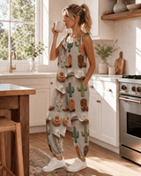 Baha Ranch Cactus Boots Hat Western Overalls Jumpsuit - Baha Ranch Western Wear - Flyclothing LLC