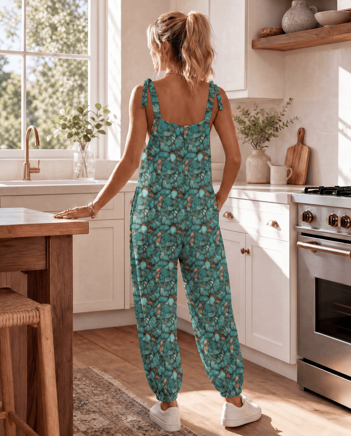 Baha Ranch All Turquoise Overalls Jumpsuit - Baha Ranch Western Wear - Flyclothing LLC