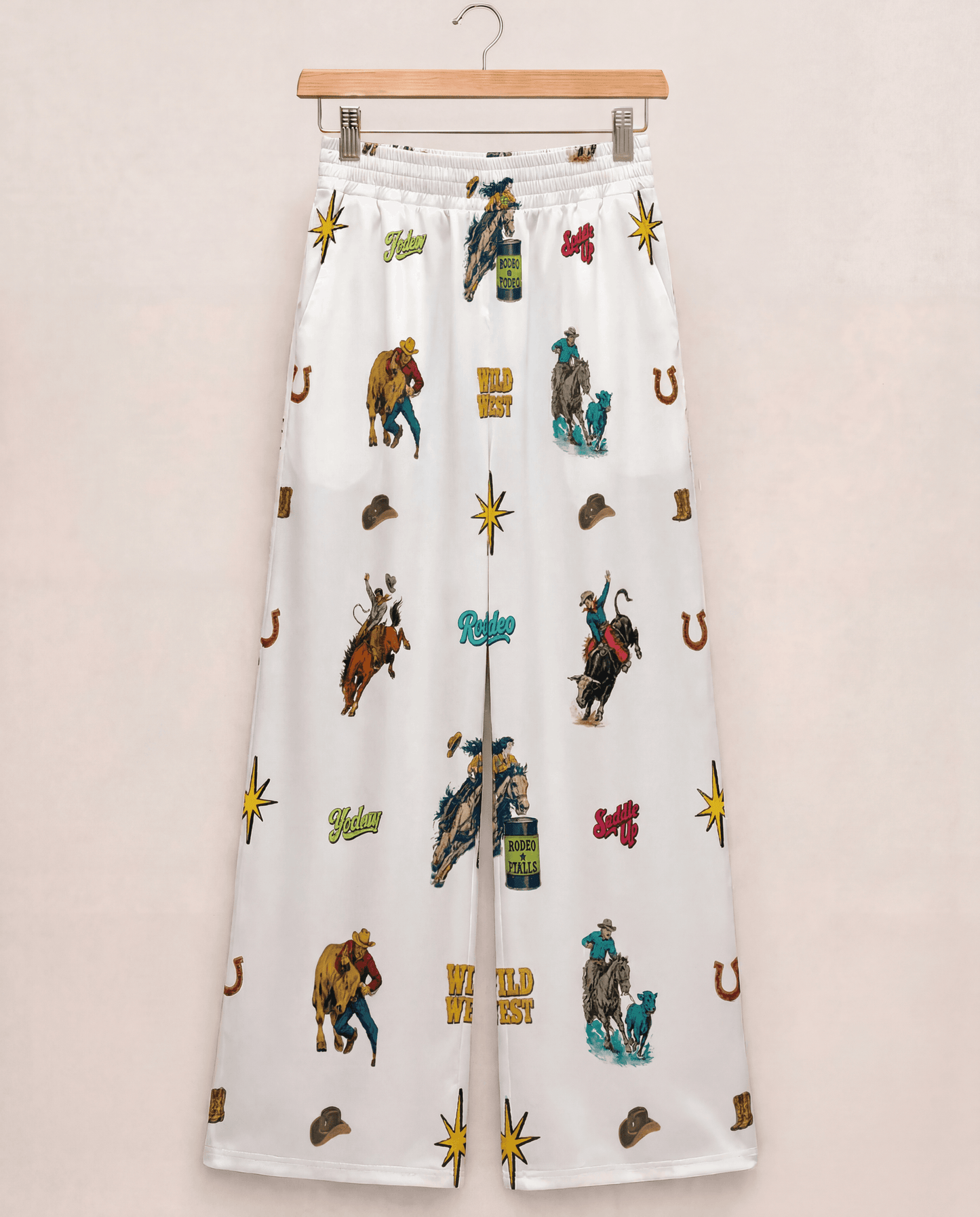 Baha Ranch The Last Roundup Rodeo High Waisted Wide Leg Pants - Baha Ranch Western Wear - Flyclothing LLC