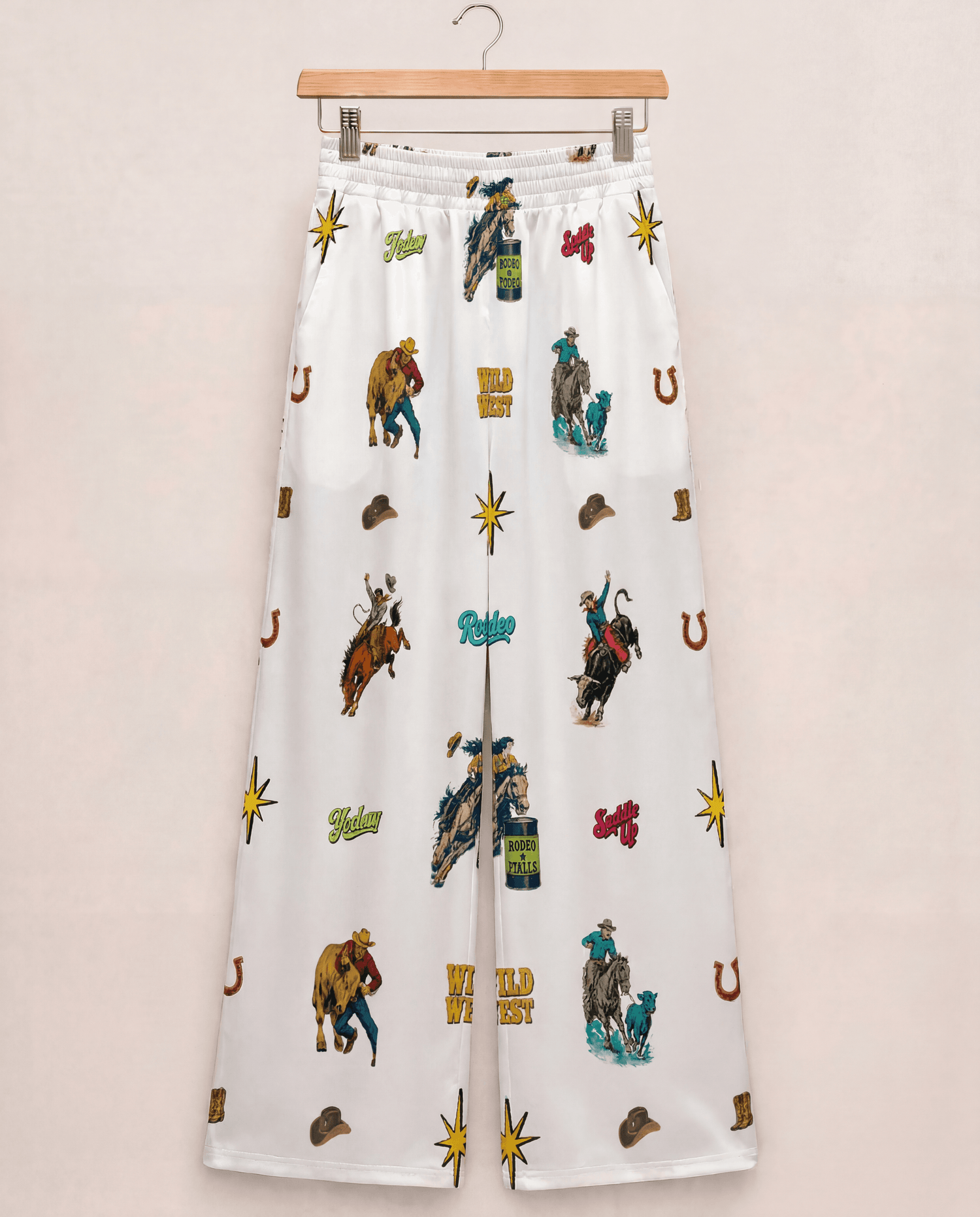 Baha Ranch The Last Roundup Rodeo High Waisted Wide Leg Pants - Baha Ranch Western Wear - Flyclothing LLC