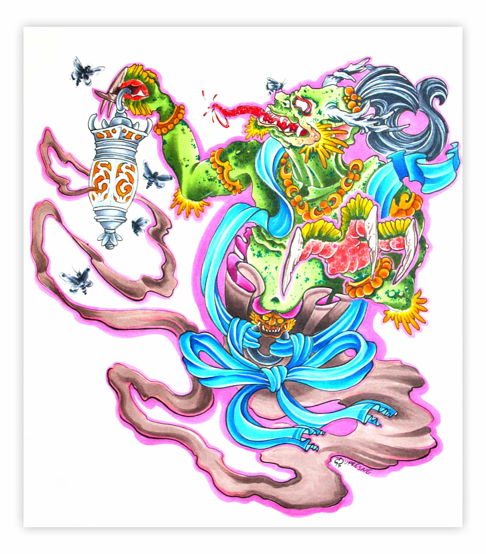 Black Market Art Company Genie Oni Print