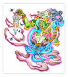 Black Market Art Company Genie Oni Print