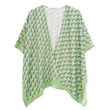 Geometric Pattern Print Ruana Poncho - Madeline Love - Flyclothing LLC