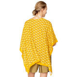 Geometric Pattern Print Ruana Poncho - Madeline Love - Flyclothing LLC