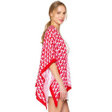 Geometric Pattern Print Ruana Poncho - Madeline Love - Flyclothing LLC