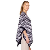 Geometric Pattern Print Ruana Poncho - Madeline Love - Flyclothing LLC