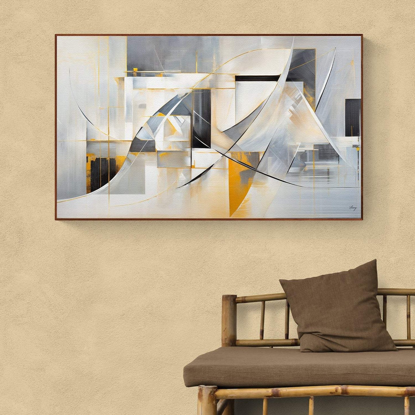 Canvas Print: "Geometric Whispers" - Tailored Canvases - Flyclothing LLC