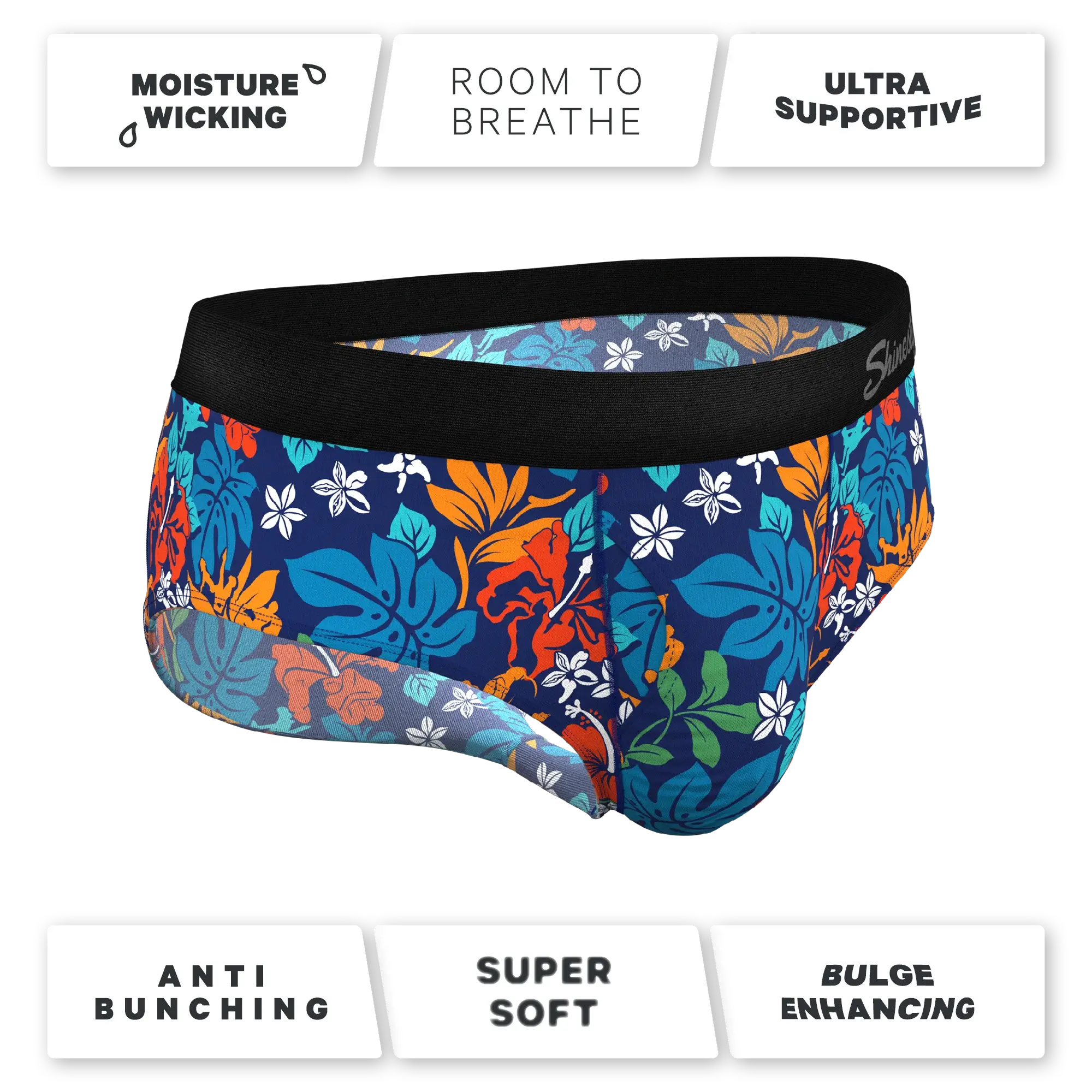 The Get Lei'd | Naughty Tropical Ball Hammock® Pouch Underwear Briefs - Shinesty - Flyclothing LLC