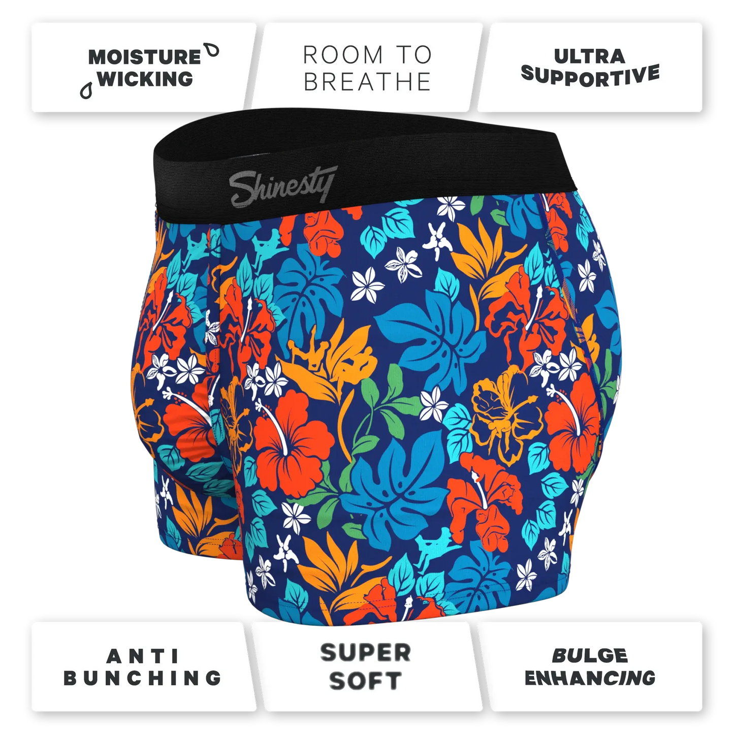 The Get Lei'd | Naughty Tropical Ball Hammock® Pouch Trunks Underwear - Shinesty - Flyclothing LLC
