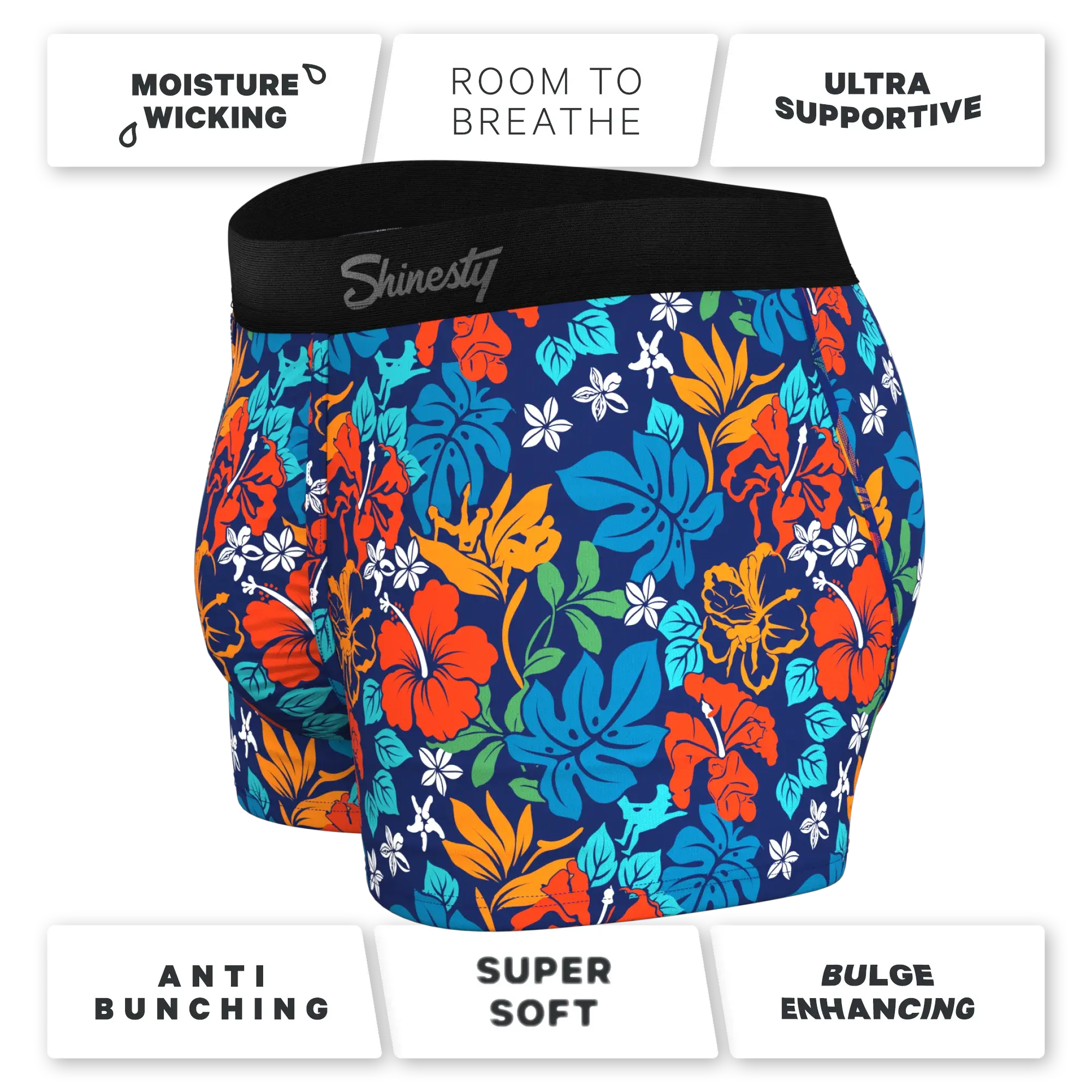 The Get Lei'd | Naughty Tropical Ball Hammock® Pouch Trunks Underwear - Shinesty - Flyclothing LLC
