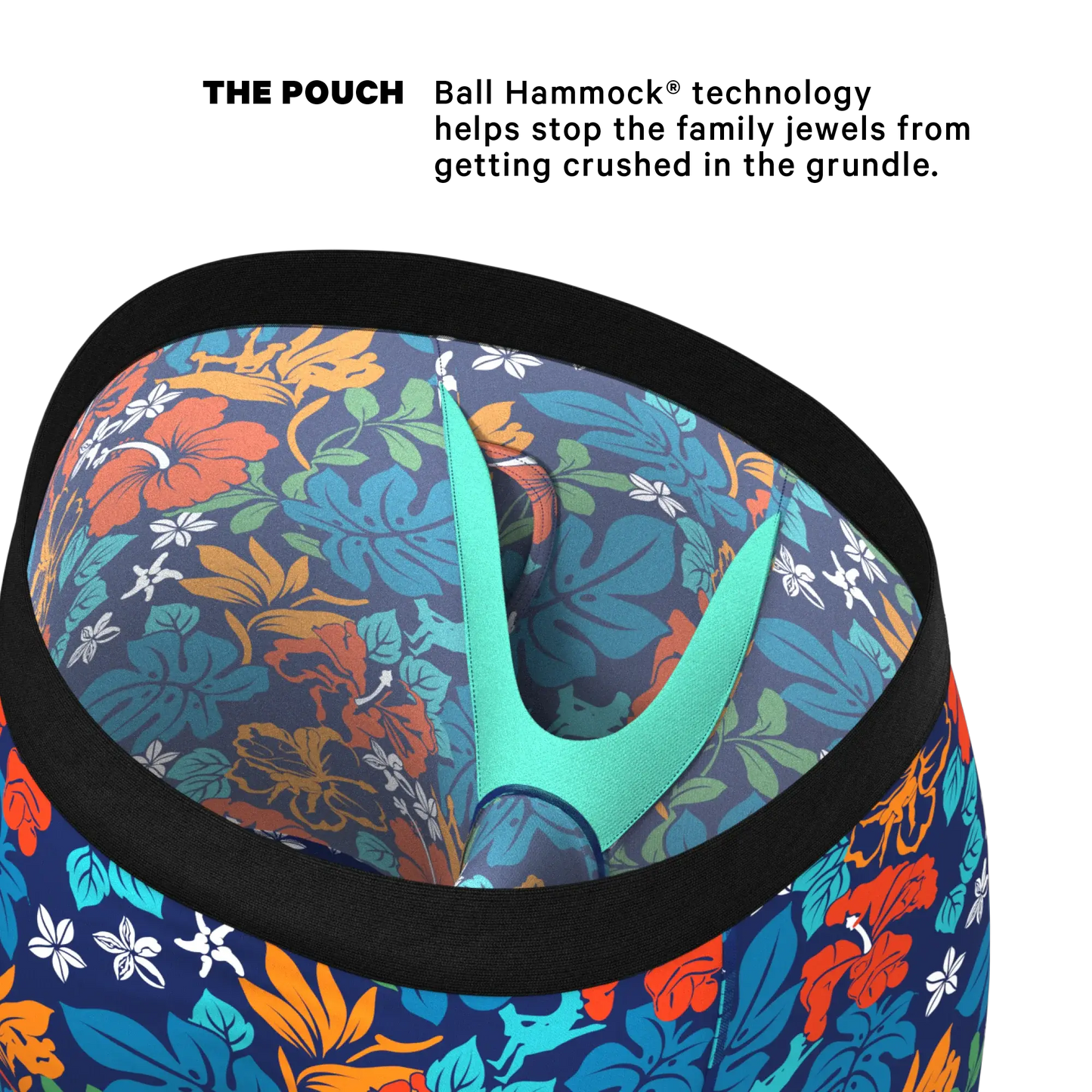 The Get Lei'd | Naughty Tropical Long Leg Ball Hammock® Pouch Underwear With Fly - Shinesty - Flyclothing LLC