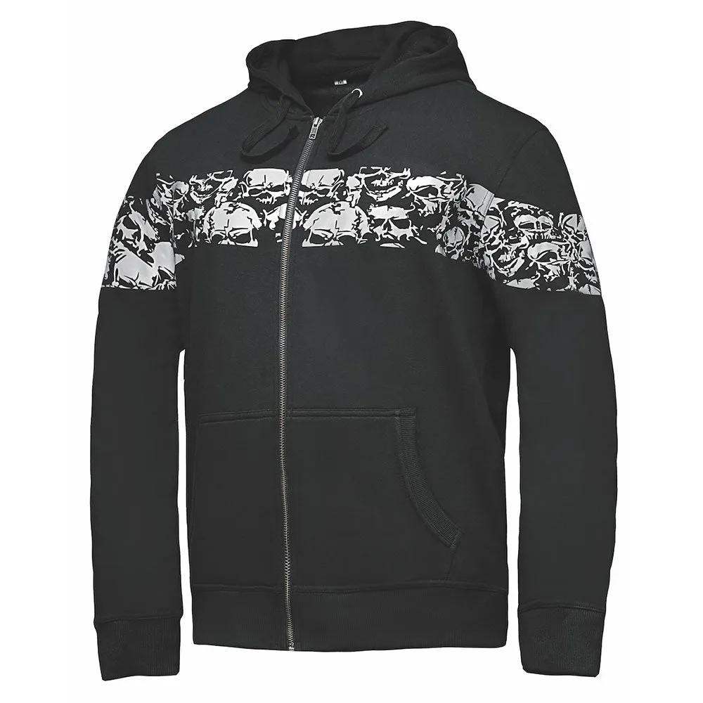 Ghost - Mens Reflective Skull Graphic Motorcycle Hoodie - Unik Just for Bikers - Flyclothing LLC