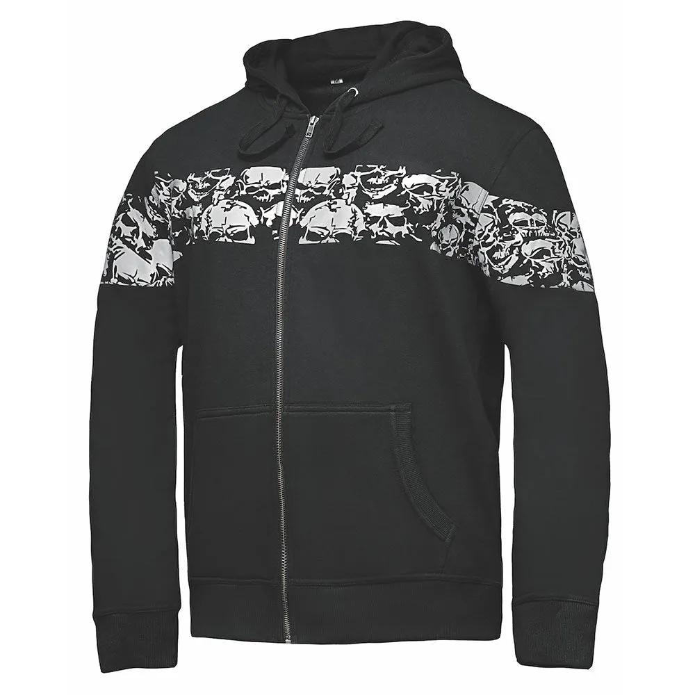 Ghost - Mens Reflective Skull Graphic Motorcycle Hoodie - Unik Just for Bikers - Flyclothing LLC