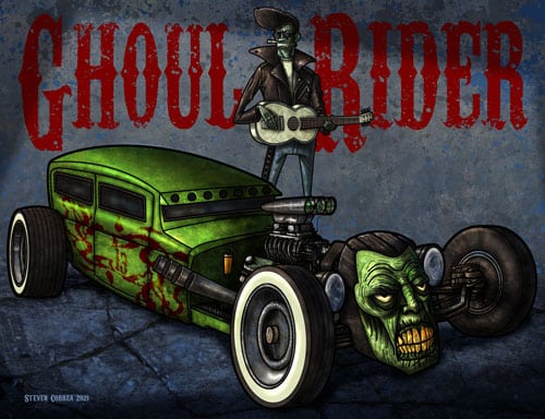 Black Market Art Company Ghoul Rider Print