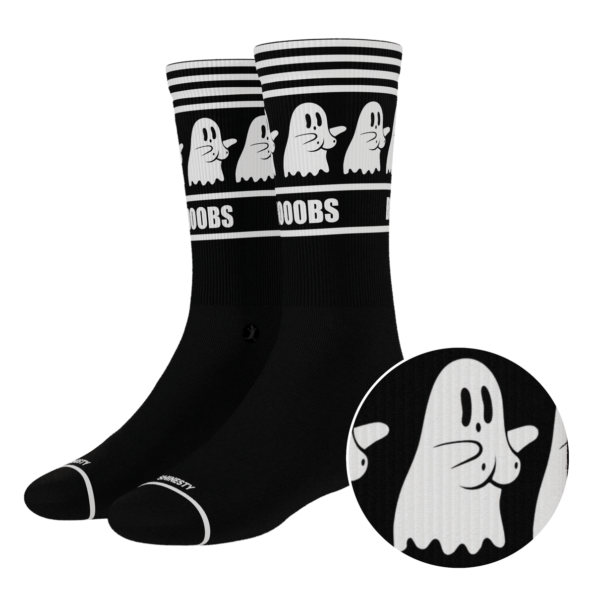 The Ghoul Next Door | Busty Ghost Heel Hammock™ Crew Socks