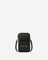 Giada (black) - Italian women's crossbody phone wallet with shoulder strap