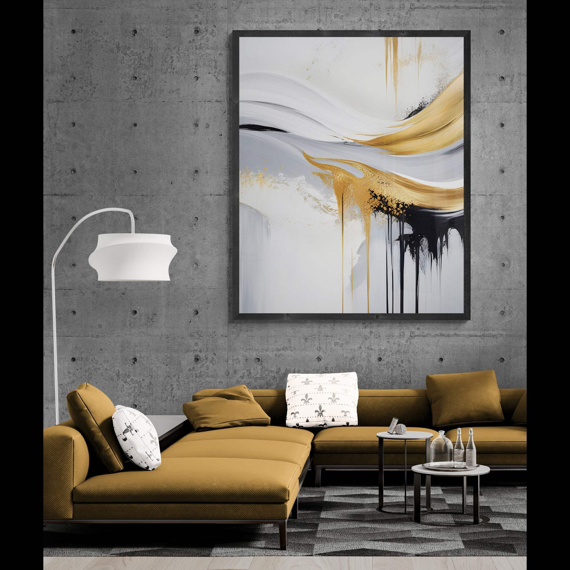 Canvas Print: "Gilded Flow" - Tailored Canvases - Flyclothing LLC