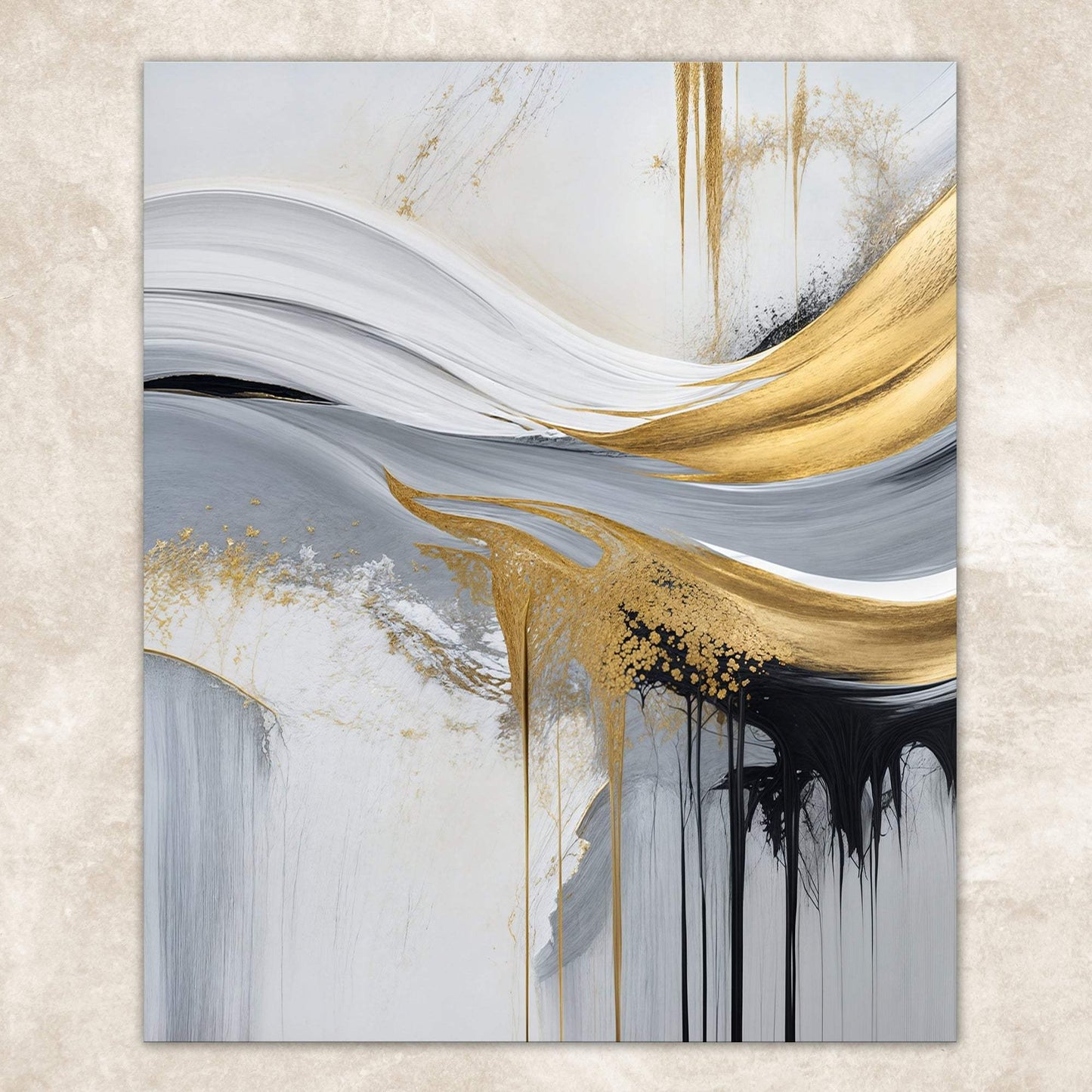 Canvas Print: "Gilded Flow" - Tailored Canvases - Flyclothing LLC