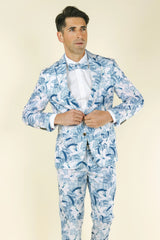 The Gilded Lily | Crosshatch Lilies Suit - Shinesty - Flyclothing LLC