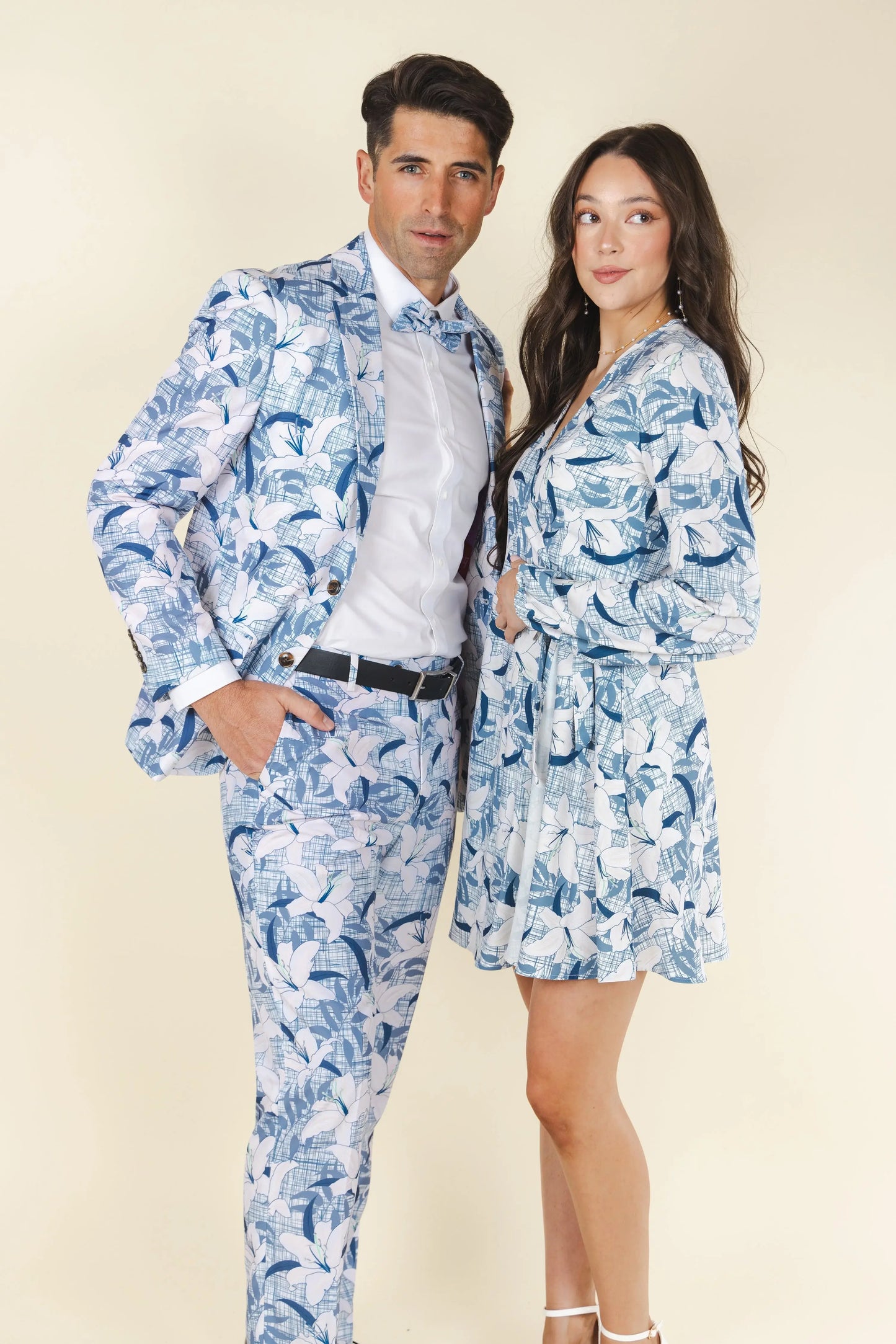 The Gilded Lily | Crosshatch Lilies Suit - Shinesty - Flyclothing LLC