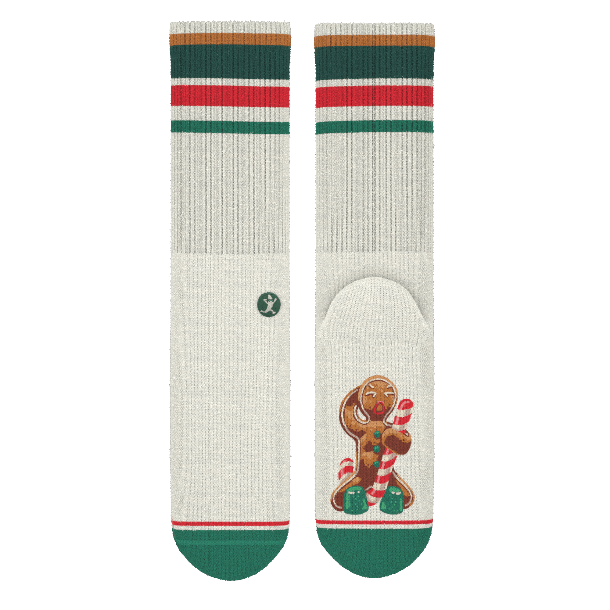 The Ginger Rail | Gingerbread Heel Hammock™ Crew Socks - Shinesty