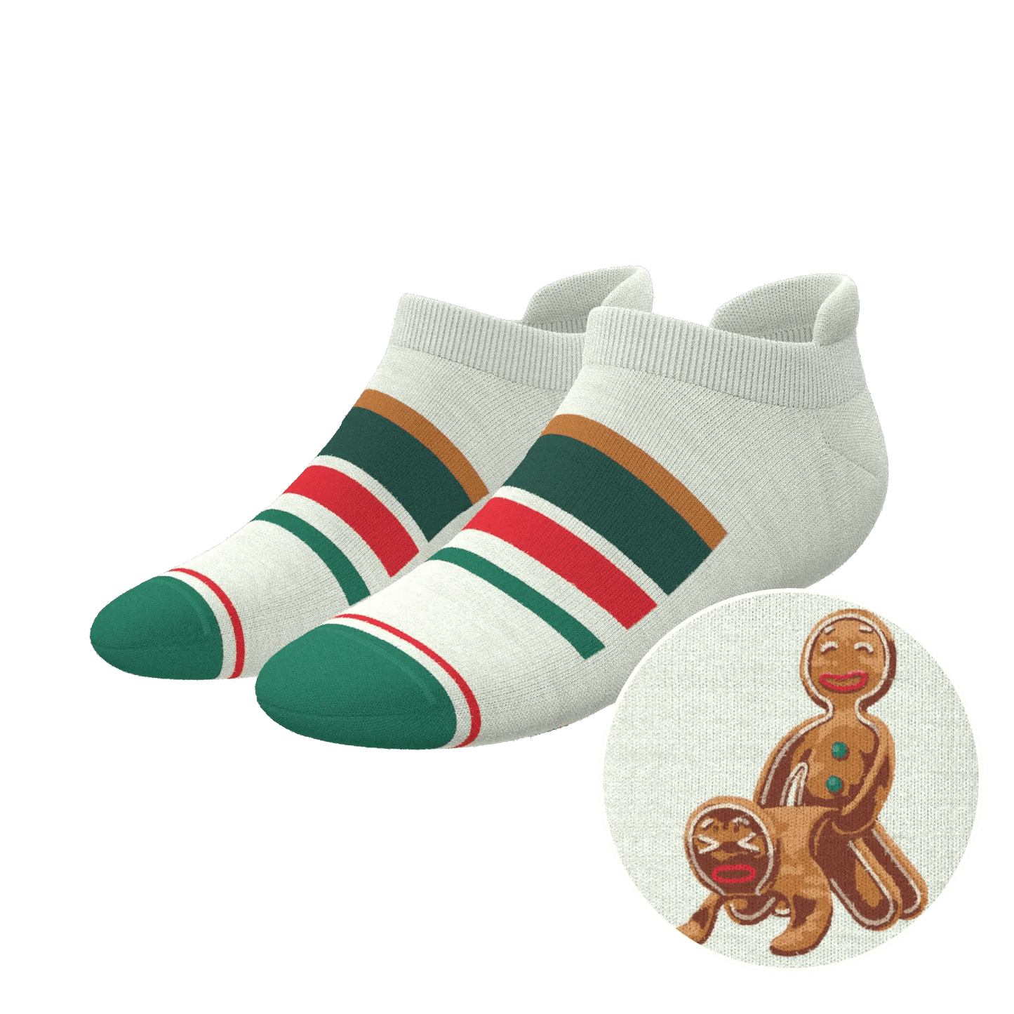 The Ginger Rail | Gingerbread Heel Hammock™ Ankle Socks - Shinesty - Flyclothing LLC