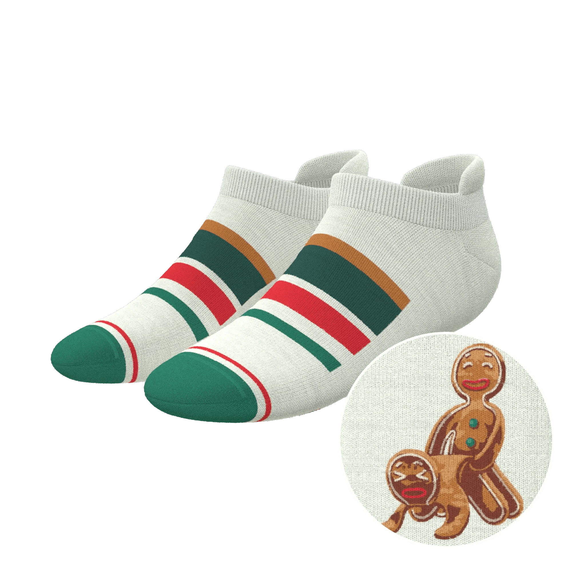 The Ginger Rail | Gingerbread Heel Hammock™ Ankle Socks - Shinesty - Flyclothing LLC