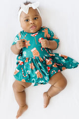 Gingerbread House 3/4 Sleeve Twirl Bodysuit - Mila & Rose ® - Flyclothing LLC
