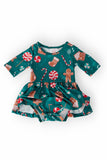 Gingerbread House 3/4 Sleeve Twirl Bodysuit - Mila & Rose ®