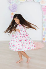 Gingham Bows 3/4 Sleeve Ruffle Twirl Dress - Mila & Rose ® - Flyclothing LLC