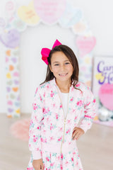 Gingham Bows Satin Jacket - Mila & Rose ® - Flyclothing LLC