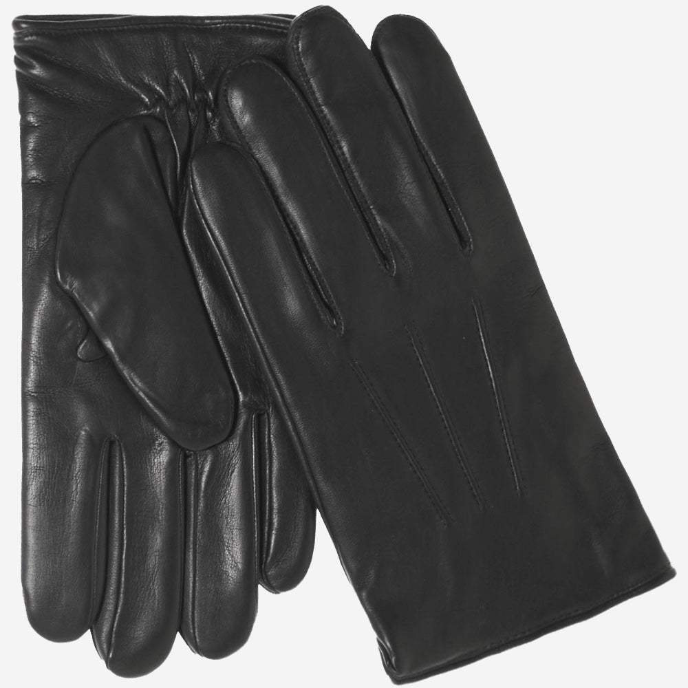 Giovanni (black) - Classic Italian lambskin leather gloves with cashmere lining & touchscreen feature