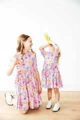 Girly Pop 3/4 Sleeve Pocket Twirl Dress - Mila & Rose ® - Flyclothing LLC