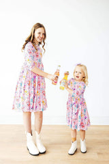 Girly Pop 3/4 Sleeve Pocket Twirl Dress - Mila & Rose ® - Flyclothing LLC