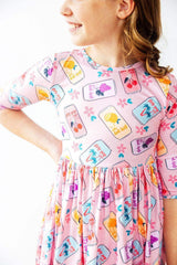 Girly Pop 3/4 Sleeve Pocket Twirl Dress - Mila & Rose ® - Flyclothing LLC